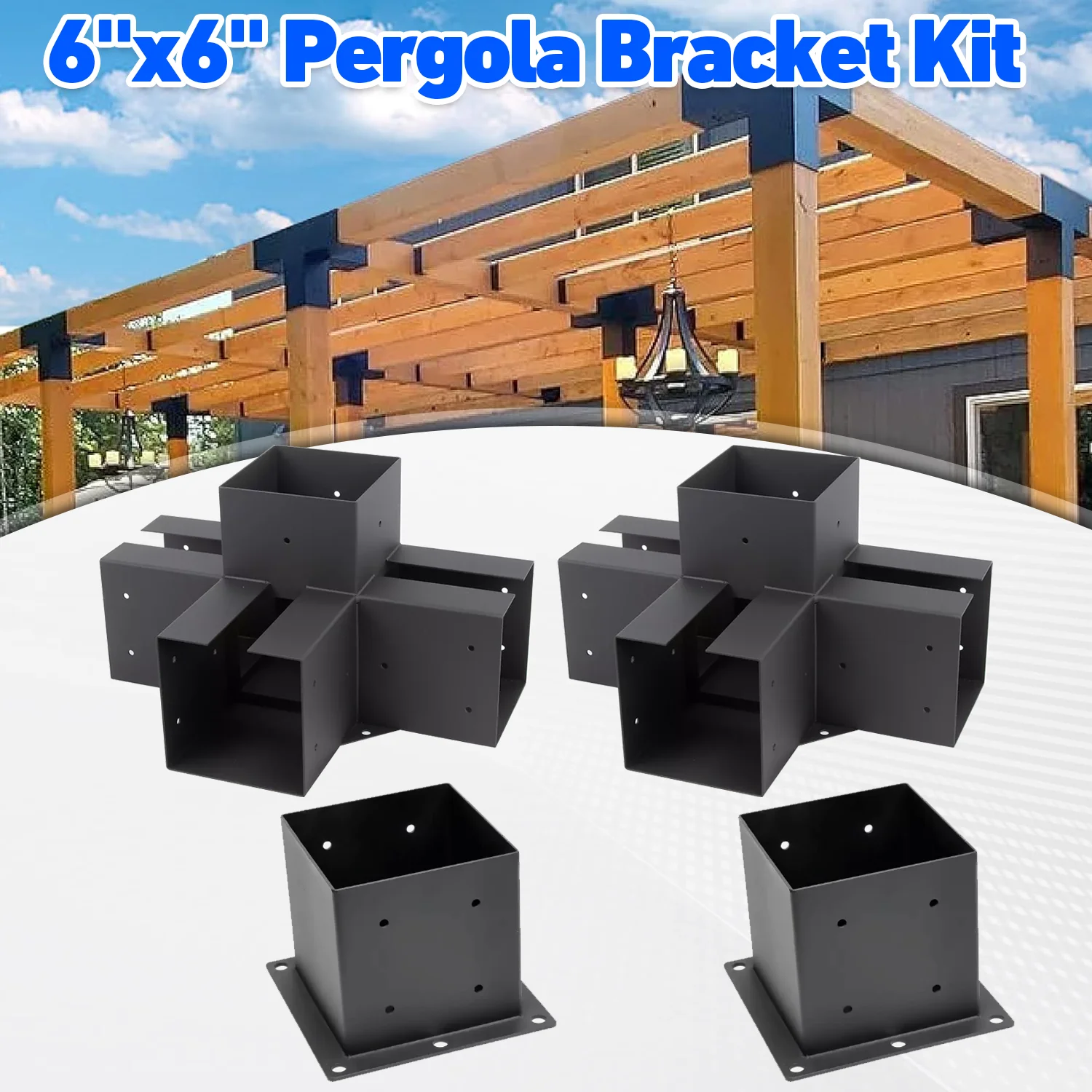 4 шт., 6 дюймов x 6 дюймов, комплект кронштейнов для перголы, внутренний 5,5x5,5, 4-ходовой, для деревообработки, сделай сам, пост, сталь
4 шт., 6 дюймов x 6 дюймов, комплект кронштейнов для перголы, внутренний 5,5x5,5, 4-ходовой, для деревообработки, сделай сам, пост, сталь