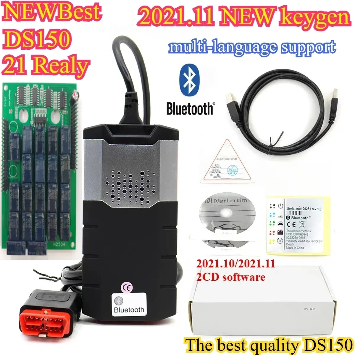 NEW Multidiag Pro For TCS Pro V3.0 9241A NEC Relay 2021.11 With Keygen For Multi Cars Trucks Bluetooth OBD2 Car Diagnostic Tool
NEW Multidiag Pro For TCS Pro V3.0 9241A NEC Relay 2021.11 With Keygen For Multi Cars Trucks Bluetooth OBD2 Car Diagnostic Tool