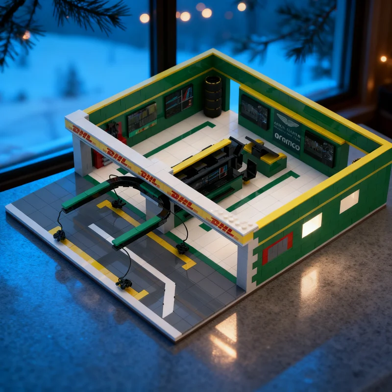 977 шт. MOC Aston Martin Formula One Pit Garage City Champions Модель здания Рождественские подарки Игрушечные блоки Идея строительства
977 шт. MOC Aston Martin Formula One Pit Garage City Champions Модель здания Рождественские подарки Игрушечные блоки Идея строительства