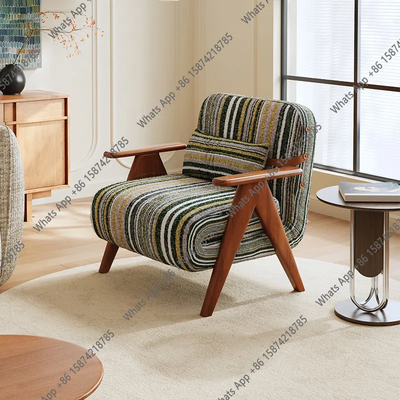 Single sofa bed antique solid wood single sofa living room bedroom balcony leisure chair retro fabric sofa chair
Single sofa bed antique solid wood single sofa living room bedroom balcony leisure chair retro fabric sofa chair
