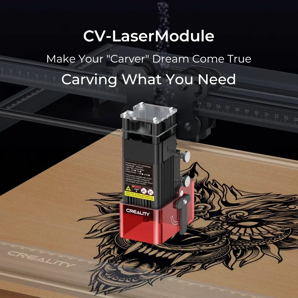 US.EU CREALITY 3D CV-Laser гравировальный лазерный модуль 24 В 1600 МВт/5000 МВт точное фокусирование поглощение сажи для Ender-3 S1 Ender-3 S1
US.EU CREALITY 3D CV-Laser гравировальный лазерный модуль 24 В 1600 МВт/5000 МВт точное фокусирование поглощение сажи для Ender-3 S1 Ender-3 S1