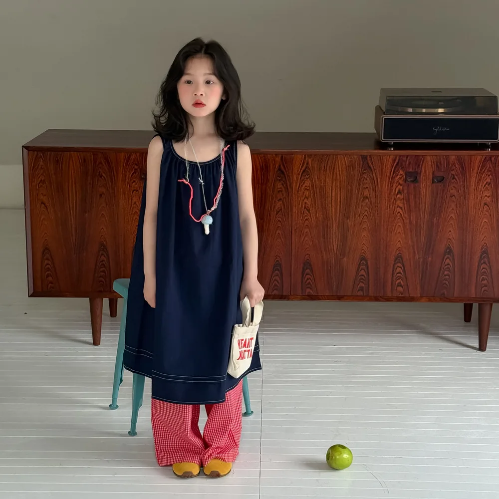 Girls Skirt 2025 Summer New Childrens Clothes Korean Style Girls Baby Solid Color Loose Vest Skirt Casual Simple Daily
Girls Skirt 2025 Summer New Childrens Clothes Korean Style Girls Baby Solid Color Loose Vest Skirt Casual Simple Daily