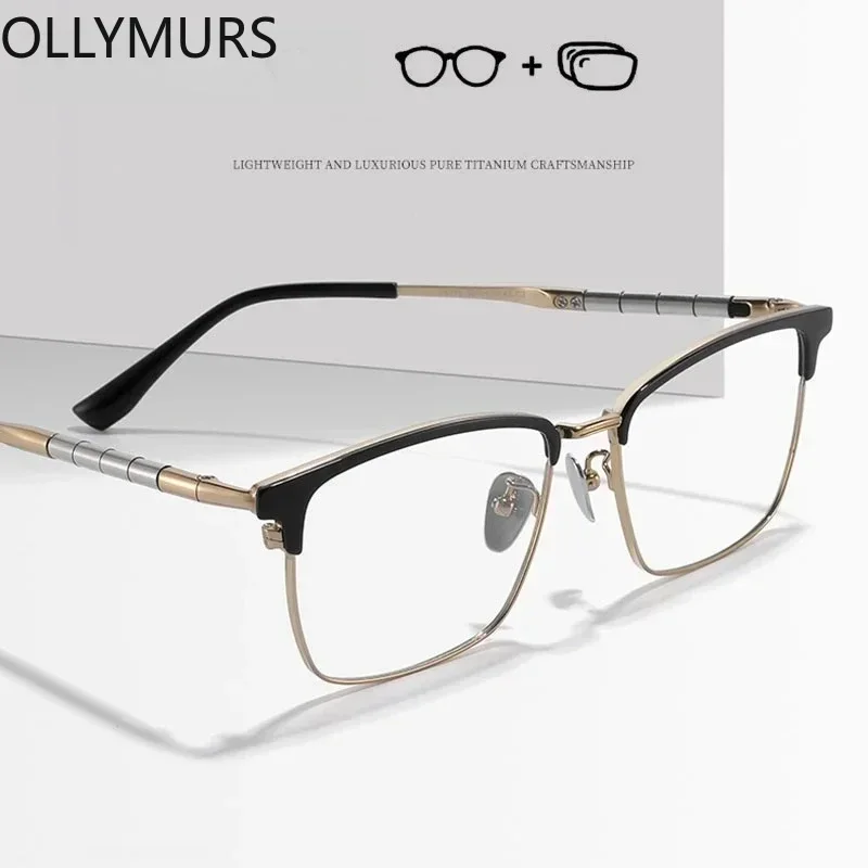Ollymurs Progressive Eyewear Glasses Titanium Frame Myopia Presbyopia Optical Prescription Classical Business Eyeglasses
Ollymurs Progressive Eyewear Glasses Titanium Frame Myopia Presbyopia Optical Prescription Classical Business Eyeglasses