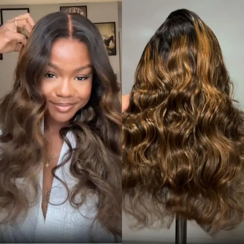 Klaiyi Ombre Brown Balayage Highlight Body Wave 7x5 Bye Bye Knots Wig Precolored Glueless Human Hair Lace Wig
Klaiyi Ombre Brown Balayage Highlight Body Wave 7x5 Bye Bye Knots Wig Precolored Glueless Human Hair Lace Wig