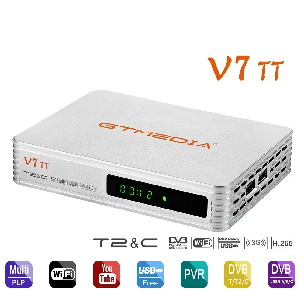 Top! V7 TT TV Receiver Decoder DVB-T2 Digital Cable With USB WIFI H.265 10bit Full HD 1080p with WiFi Antenna FREE SHIP
Top! V7 TT TV Receiver Decoder DVB-T2 Digital Cable With USB WIFI H.265 10bit Full HD 1080p with WiFi Antenna FREE SHIP