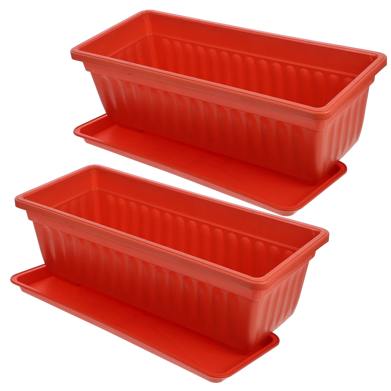 2pcs Large Rectangle Planting Pots with Saucer Balcony Garden Vegetable Flower Planter Boxes Plastic Potting
2pcs Large Rectangle Planting Pots with Saucer Balcony Garden Vegetable Flower Planter Boxes Plastic Potting