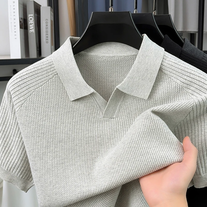 2026 model men's summer pure cotton knitted polo shirt with a collar and ultra-lightweight design
2026 model men's summer pure cotton knitted polo shirt with a collar and ultra-lightweight design