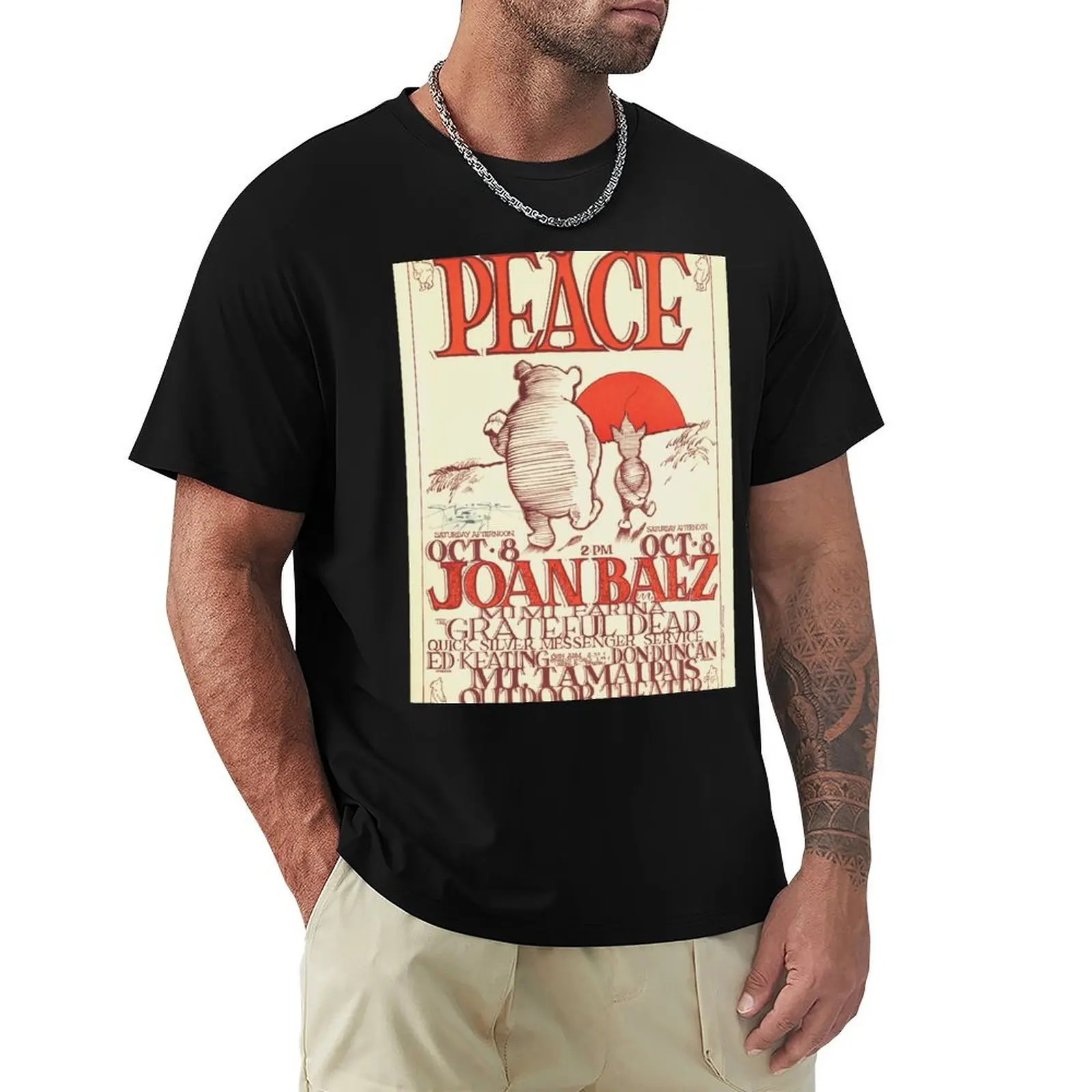 Vintage 1966 concert for peace poster Joan Baez T-Shirt Basic Simple Casual Short Sleeve Tee
Vintage 1966 concert for peace poster Joan Baez T-Shirt Basic Simple Casual Short Sleeve Tee
