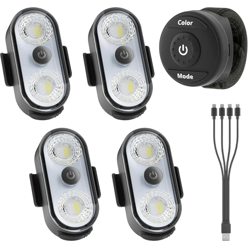 Wireless LED Car Interior Lights 4 Pack Remote USB C 120H 8 Colors IP65 Rechargeable Underglow for Vehicles
Wireless LED Car Interior Lights 4 Pack Remote USB C 120H 8 Colors IP65 Rechargeable Underglow for Vehicles