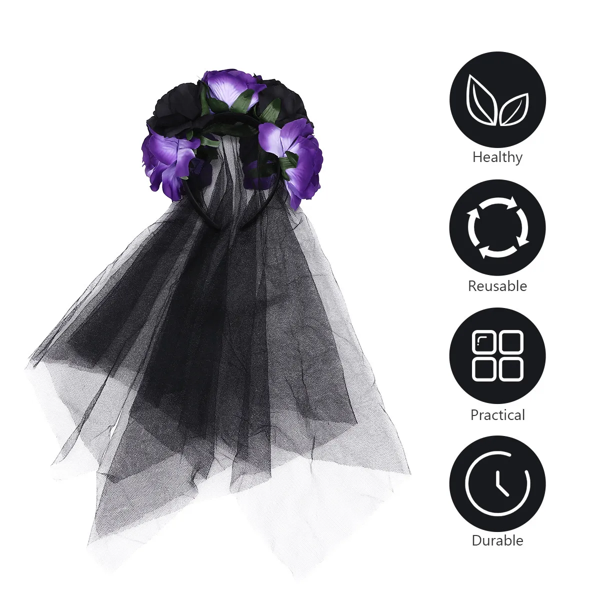 Halloween Flower Headband Veil for Women Stylish Rose Design Lightweight Comfortable Party Wear Unique Hair Decoration
Halloween Flower Headband Veil for Women Stylish Rose Design Lightweight Comfortable Party Wear Unique Hair Decoration