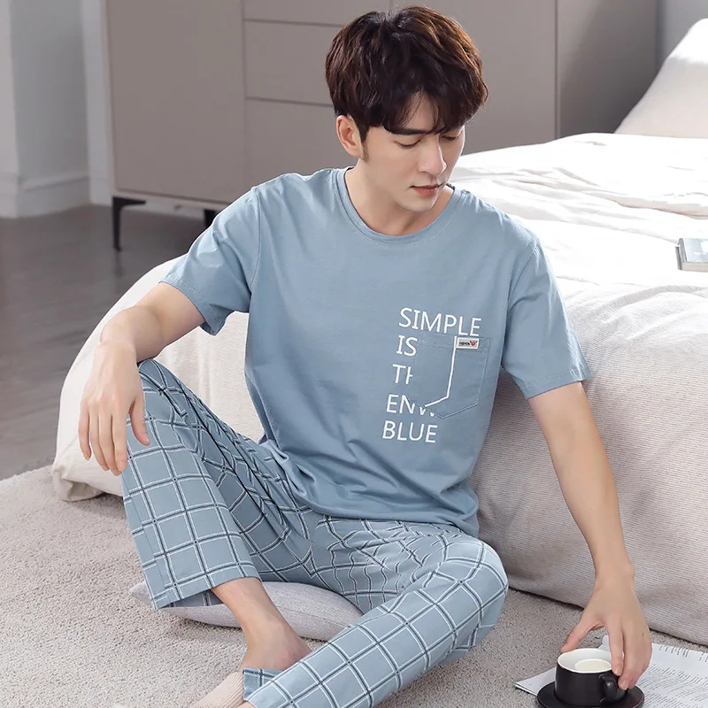 Minimalist Style Man Pajamas Set 4XL Short Sleeve Loungewear Cotton Sleepwear for Boy Leisure Mens Pijamas Fashion Home Clothes
Minimalist Style Man Pajamas Set 4XL Short Sleeve Loungewear Cotton Sleepwear for Boy Leisure Mens Pijamas Fashion Home Clothes