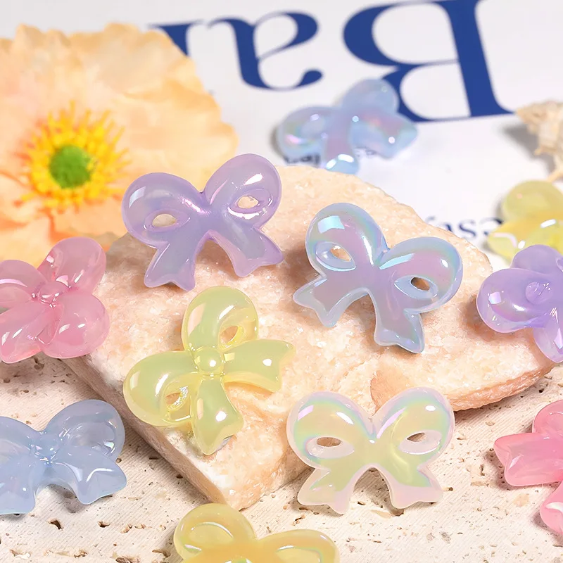 DIY Jewelry Findings Colorful Jelly Style Ribbon Knot Tie Bow Acrylic Beads Fit Bracelet Necklace Earring Pen 50pcs 24*32mm
DIY Jewelry Findings Colorful Jelly Style Ribbon Knot Tie Bow Acrylic Beads Fit Bracelet Necklace Earring Pen 50pcs 24*32mm