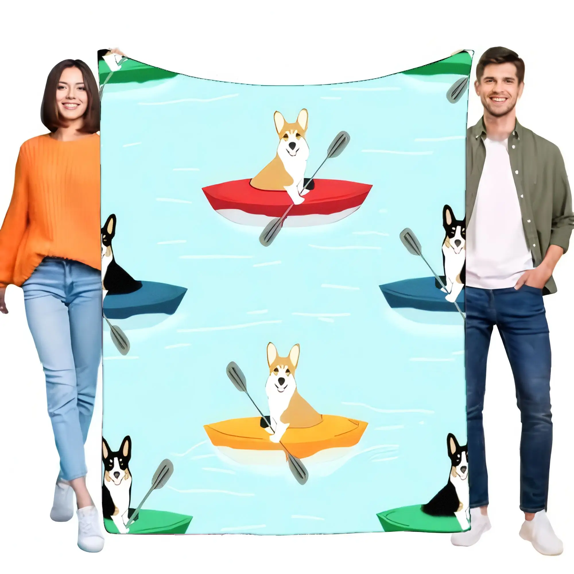 Cute Corgi Dog Kayaking Blanket Super Soft Flannel Throw for Bed Sofa Funny Pet Lover Gift Cartoon Animal Print Cozy Lightweight
Cute Corgi Dog Kayaking Blanket Super Soft Flannel Throw for Bed Sofa Funny Pet Lover Gift Cartoon Animal Print Cozy Lightweight