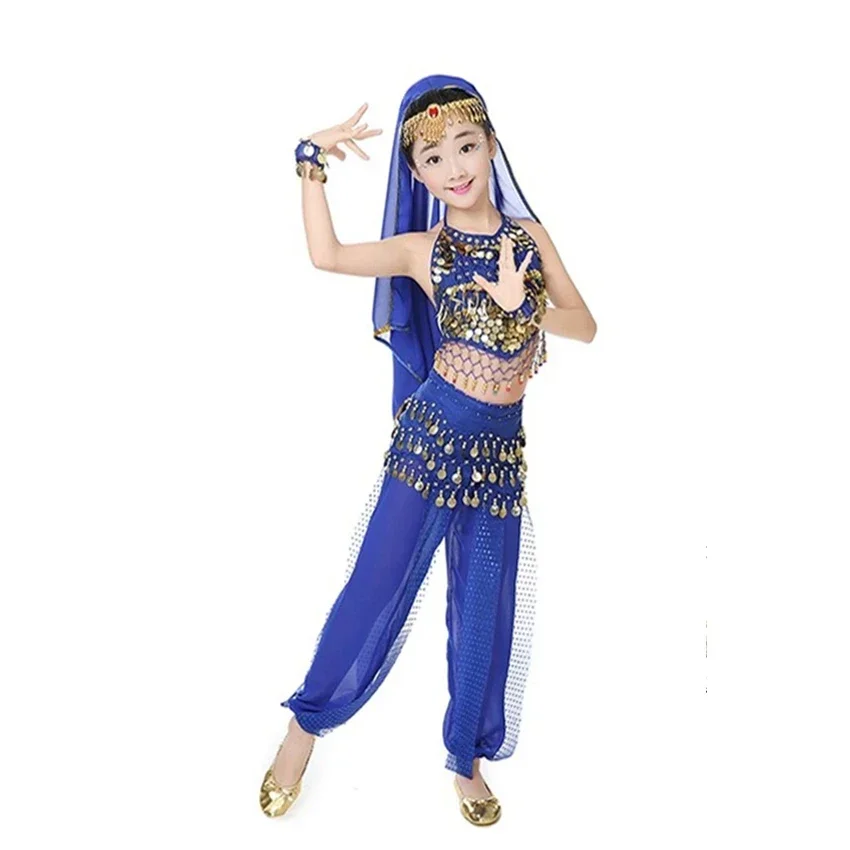 Children Belly Dance Costume Girls Sequin Stage Performance Indian Oriental Clothes Kids Bollywood Dancing Halter+Legged Pants
Children Belly Dance Costume Girls Sequin Stage Performance Indian Oriental Clothes Kids Bollywood Dancing Halter+Legged Pants