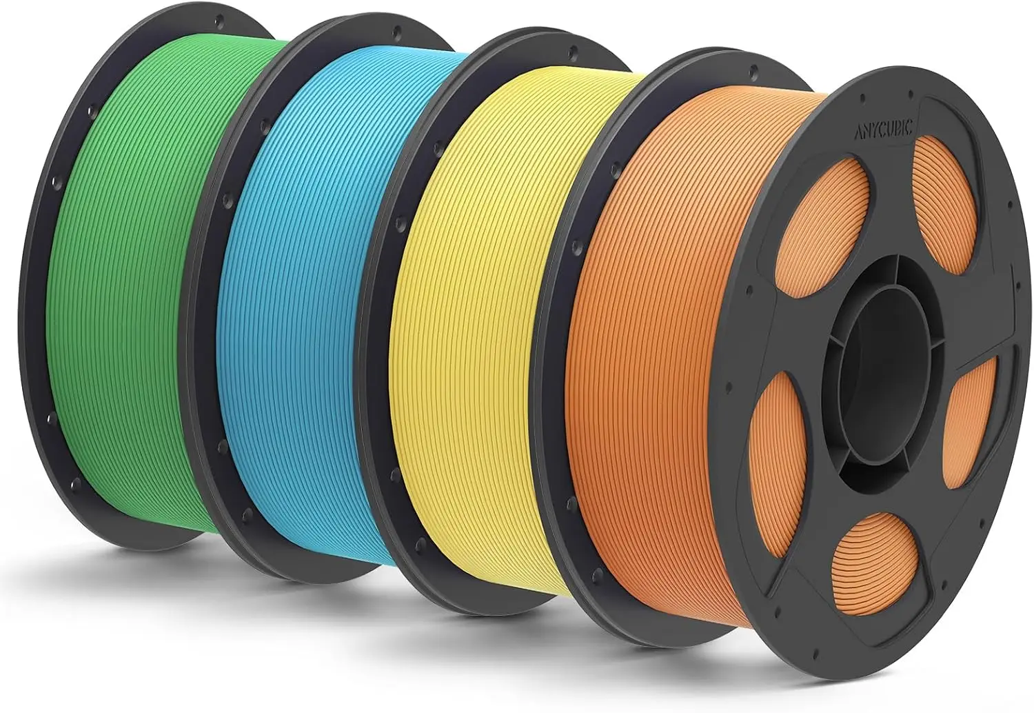 Matte PLA Filament Bundle 4KG, 1.75mm +/-0.02mm, Green+Sky Blue+Yellow+Orange, 1KG Spools
Matte PLA Filament Bundle 4KG, 1.75mm +/-0.02mm, Green+Sky Blue+Yellow+Orange, 1KG Spools