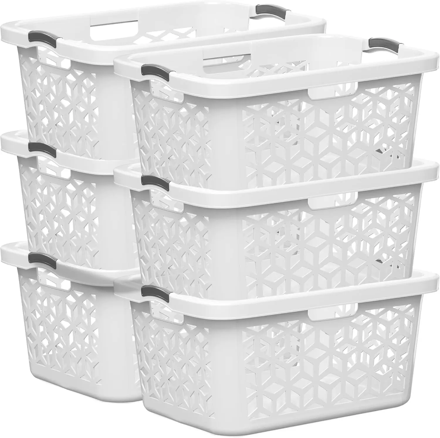 Large 70L Laundry Basket with Handles - Stackable Plastic Hamper for Dirty Clothes, Storage Bin for Bathroom, Bedroom - White, Heavy Duty
Large 70L Laundry Basket with Handles - Stackable Plastic Hamper for Dirty Clothes, Storage Bin for Bathroom, Bedroom - White, Heavy Duty