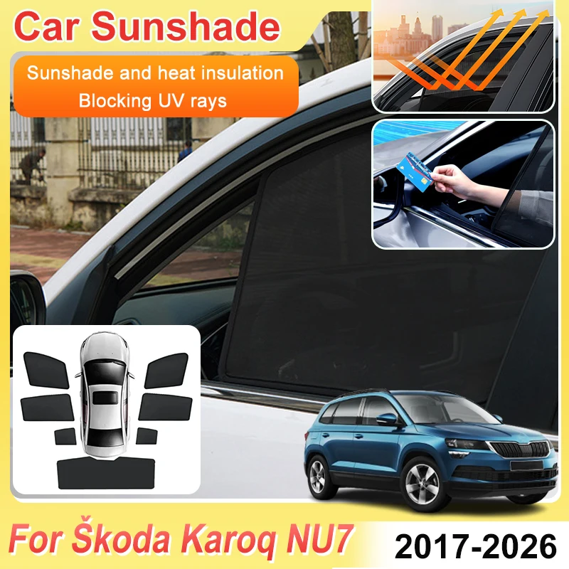 For Skoda Karoq NU7 Accessories 2017~2026 Magnetic Mesh Sunshade UV Protect Sunscreen Car Window Windshield Sun Shade Auto Parts
For Skoda Karoq NU7 Accessories 2017~2026 Magnetic Mesh Sunshade UV Protect Sunscreen Car Window Windshield Sun Shade Auto Parts