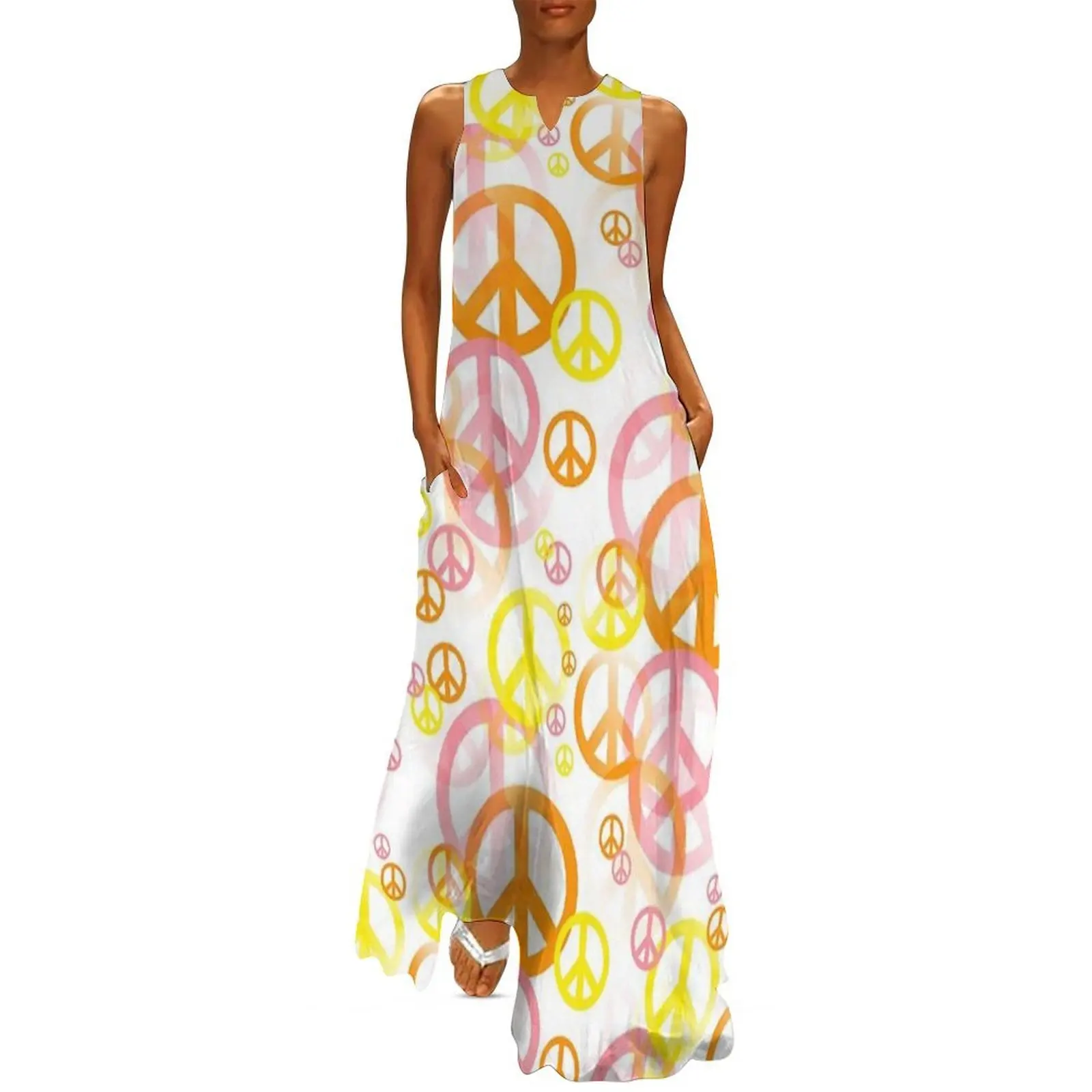 1960's Retro Peace Signs in Orange, Pink and Yellow Long Dress luxury evening dresses 2025 Dresses for wedding party
1960's Retro Peace Signs in Orange, Pink and Yellow Long Dress luxury evening dresses 2025 Dresses for wedding party
