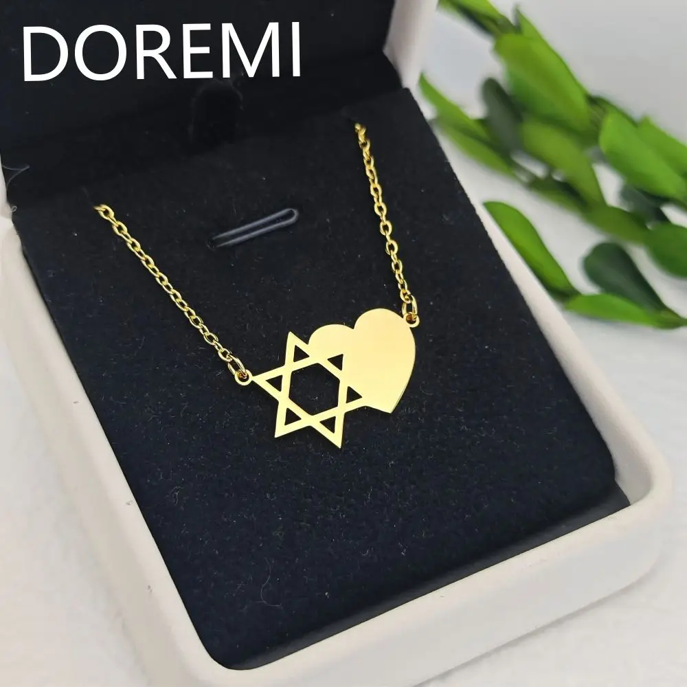 DOREMI индивидуальное ожерелье с амулетом, ювелирное изделие, ожерелье со звездой Давида, ожерелье из нержавеющей стали с ажурной гексаграммой, ожерелье с подвеской в виде сердца
DOREMI индивидуальное ожерелье с амулетом, ювелирное изделие, ожерелье со звездой Давида, ожерелье из нержавеющей стали с ажурной гексаграммой, ожерелье с подвеской в виде сердца