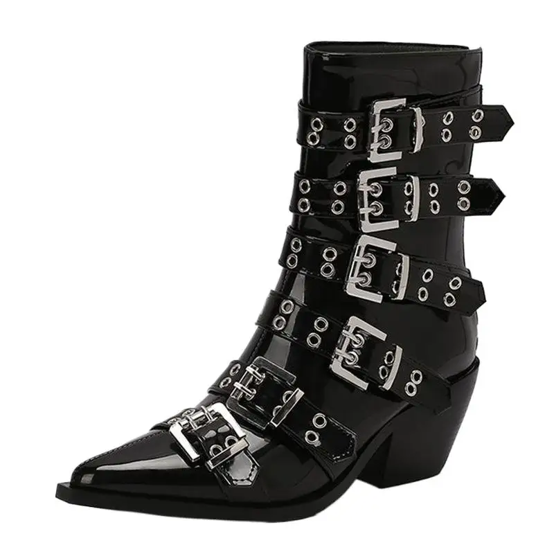 ASILETO Women Ankle Boots Pointed Toe Chunky Heels 6.5cm Decor Big Size 45 46 Bota
ASILETO Women Ankle Boots Pointed Toe Chunky Heels 6.5cm Decor Big Size 45 46 Bota