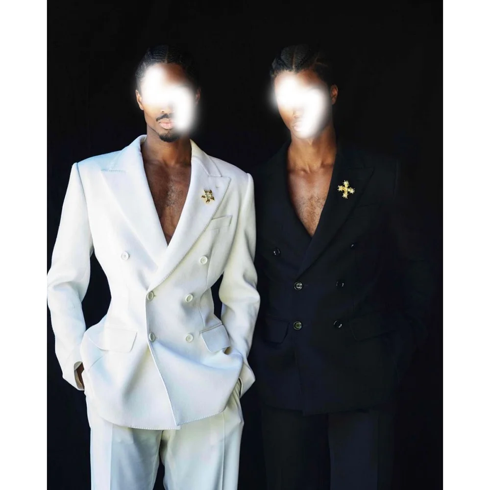 Handsome Peaked Lapel Double Breasted Men Suits 2 Pieces (Jacket+Pants) Wedding Formal Party Fashion Man Sets Banquet Sets
Handsome Peaked Lapel Double Breasted Men Suits 2 Pieces (Jacket+Pants) Wedding Formal Party Fashion Man Sets Banquet Sets