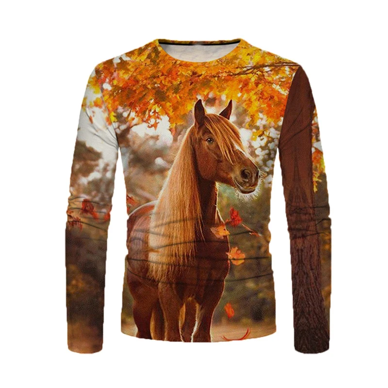 New Fashion Animal Horse Graphic T Shirt For Men 3D Printed Long Sleeve T-shirts Spring And Autumn Casual Harajuku Y2k Kids Tees
New Fashion Animal Horse Graphic T Shirt For Men 3D Printed Long Sleeve T-shirts Spring And Autumn Casual Harajuku Y2k Kids Tees