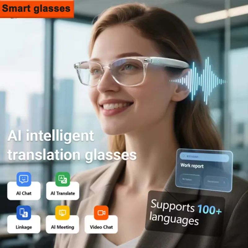 Smart Glasses AI translation 100+ Languages Make Receive Calls Music Calling Noise Reduction Light BT TWS Glasses Men Women
Smart Glasses AI translation 100+ Languages Make Receive Calls Music Calling Noise Reduction Light BT TWS Glasses Men Women
