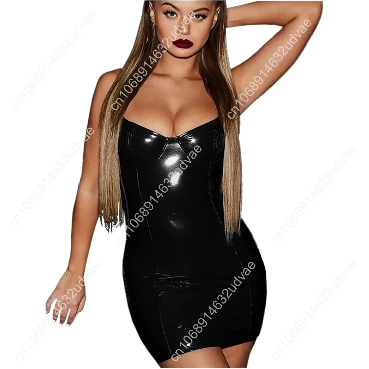 Womens Latex Mini Dress Faux Leather Bodycon Sexy Club Dresses for Women
Womens Latex Mini Dress Faux Leather Bodycon Sexy Club Dresses for Women