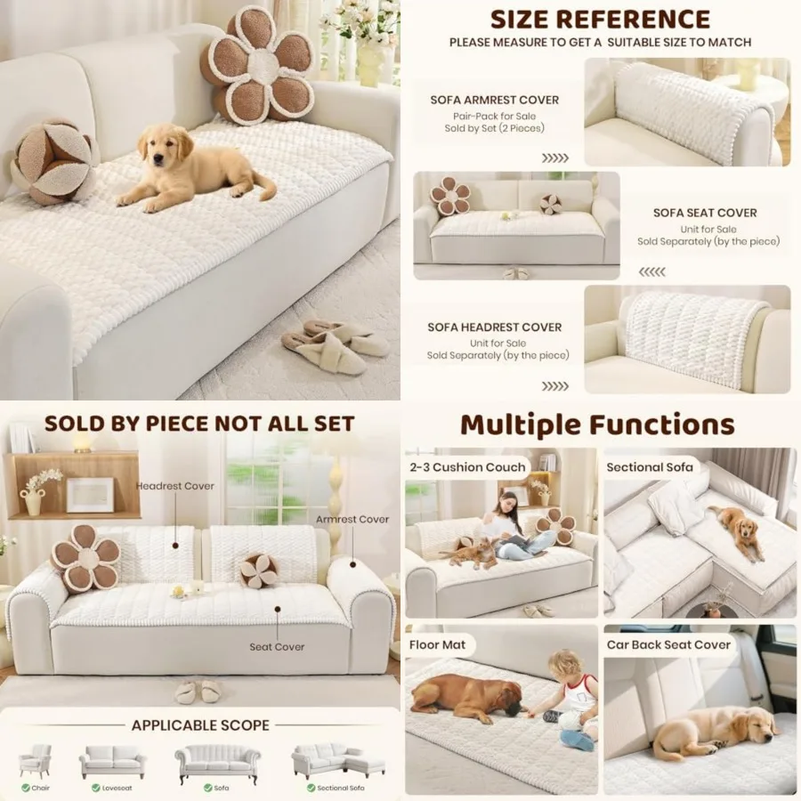 Couch Cover for Dogs Washable, Soft Thick Pet Couch Covers for Sofa, Pawcart Couch Protector Pet Friendly, Furniture Covers Dog
Couch Cover for Dogs Washable, Soft Thick Pet Couch Covers for Sofa, Pawcart Couch Protector Pet Friendly, Furniture Covers Dog