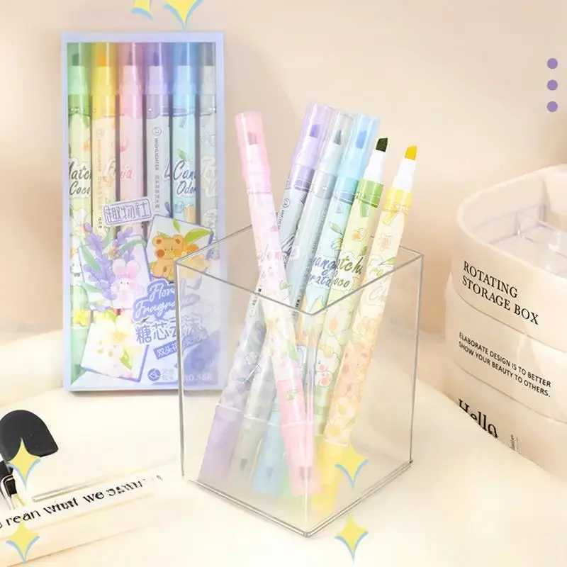 Double Tip Highlighter Pens Set 6pcs Kawaii Candy Color Manga Markers DIY Journal Pastel Highlighter Korean Stationery Kawaii
Double Tip Highlighter Pens Set 6pcs Kawaii Candy Color Manga Markers DIY Journal Pastel Highlighter Korean Stationery Kawaii