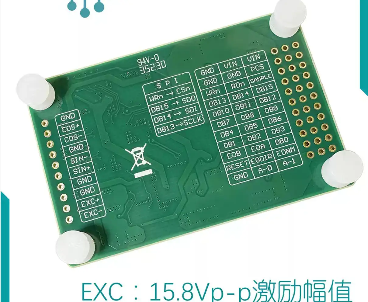 AD2S1210 N1 16-Bit RDC Resolver Demodulation Module / High Performance / 15.8Vpp Excitation
AD2S1210 N1 16-Bit RDC Resolver Demodulation Module / High Performance / 15.8Vpp Excitation