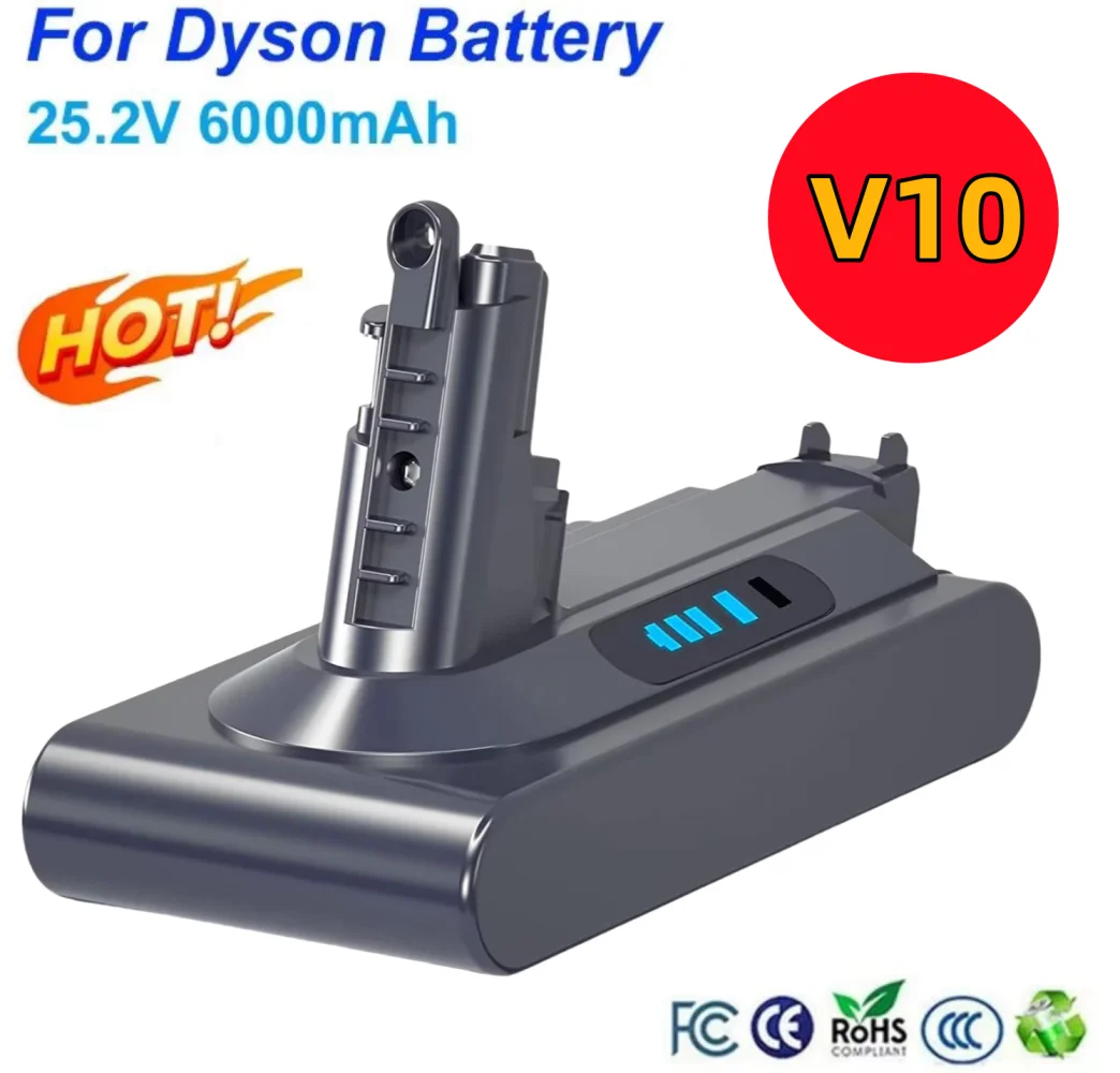 for Dyson V10 Battery 25.2V 6000mAh-8000mAh NEW for V10 Animal Absolute Fluffy Cordless Vacuum Cleaner.
for Dyson V10 Battery 25.2V 6000mAh-8000mAh NEW for V10 Animal Absolute Fluffy Cordless Vacuum Cleaner.