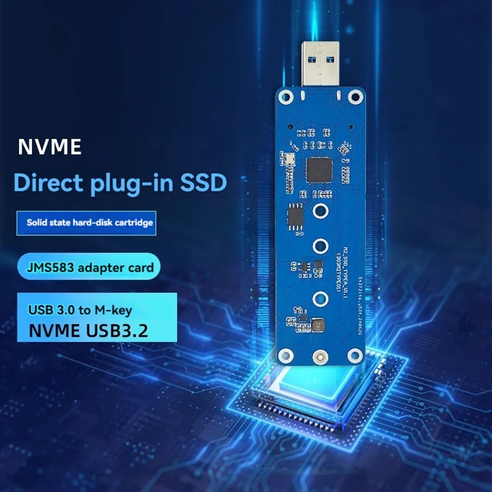 Classic-M.2 NVME To USB 3.0 Riser Board Converter Adapter USB 3.0 To M-Key NVME USB3.2 Adapter For 2230 2240 2260 2280 M2 SSD
Classic-M.2 NVME To USB 3.0 Riser Board Converter Adapter USB 3.0 To M-Key NVME USB3.2 Adapter For 2230 2240 2260 2280 M2 SSD