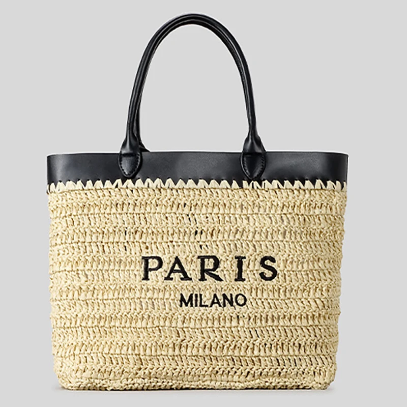 2025 Women's Fashion Splicing Straw Woven Handbag, Casual Alphabet Paper Woven Handbag, Shoulder Bag
2025 Women's Fashion Splicing Straw Woven Handbag, Casual Alphabet Paper Woven Handbag, Shoulder Bag