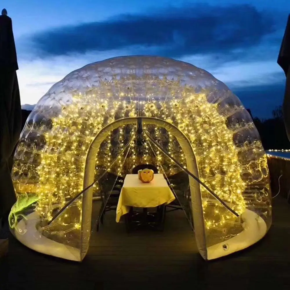 Herrwell 3m 4m 6m or Customized Size Home Garden Glamping clear Transparent Inflatable Geodesic Igloo Dome House Tent with LED
Herrwell 3m 4m 6m or Customized Size Home Garden Glamping clear Transparent Inflatable Geodesic Igloo Dome House Tent with LED