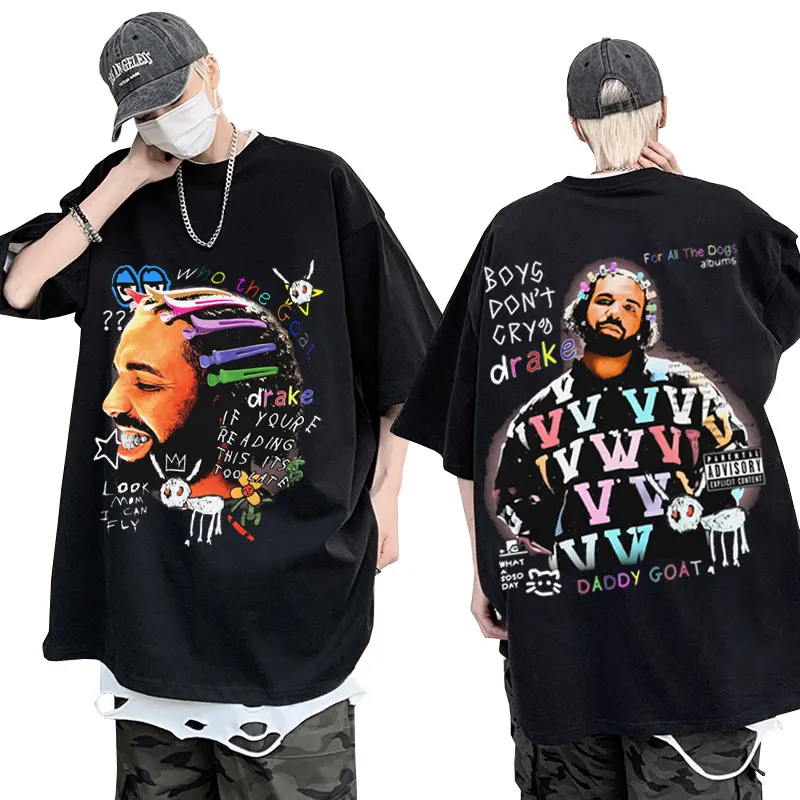 Rapper Drake T-shirt Men's Women's Clothes Fashion Hip Hop T Shirts Casual Oversized 100% Cotton Tees Short Sleeves Streetwear
Rapper Drake T-shirt Men's Women's Clothes Fashion Hip Hop T Shirts Casual Oversized 100% Cotton Tees Short Sleeves Streetwear