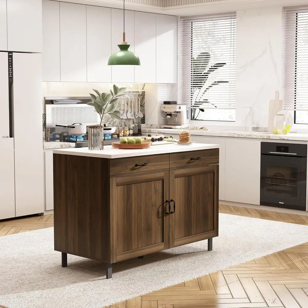 47 Sideboard Cabinet with Metal Legs, 2 Drawers, 4 Shelves, Ideal for Dining and Kitchen Storage
47 Sideboard Cabinet with Metal Legs, 2 Drawers, 4 Shelves, Ideal for Dining and Kitchen Storage
