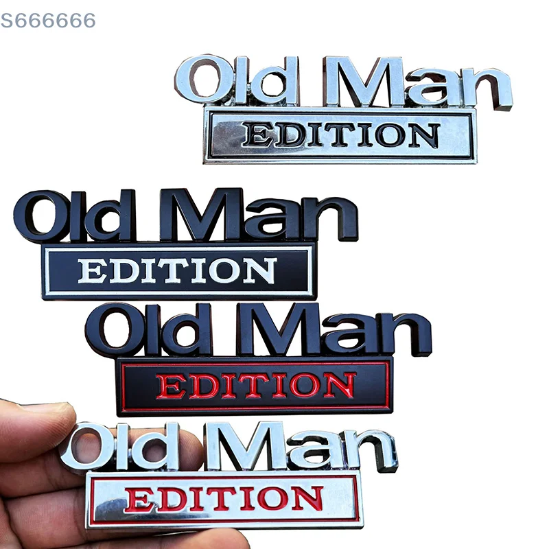 OLD MAN EDITION Badge Logo Car Trunk Body Door Styling Decals Stickers Auto Accessories Car 3D Metal Chrome Sticker Emblem
OLD MAN EDITION Badge Logo Car Trunk Body Door Styling Decals Stickers Auto Accessories Car 3D Metal Chrome Sticker Emblem