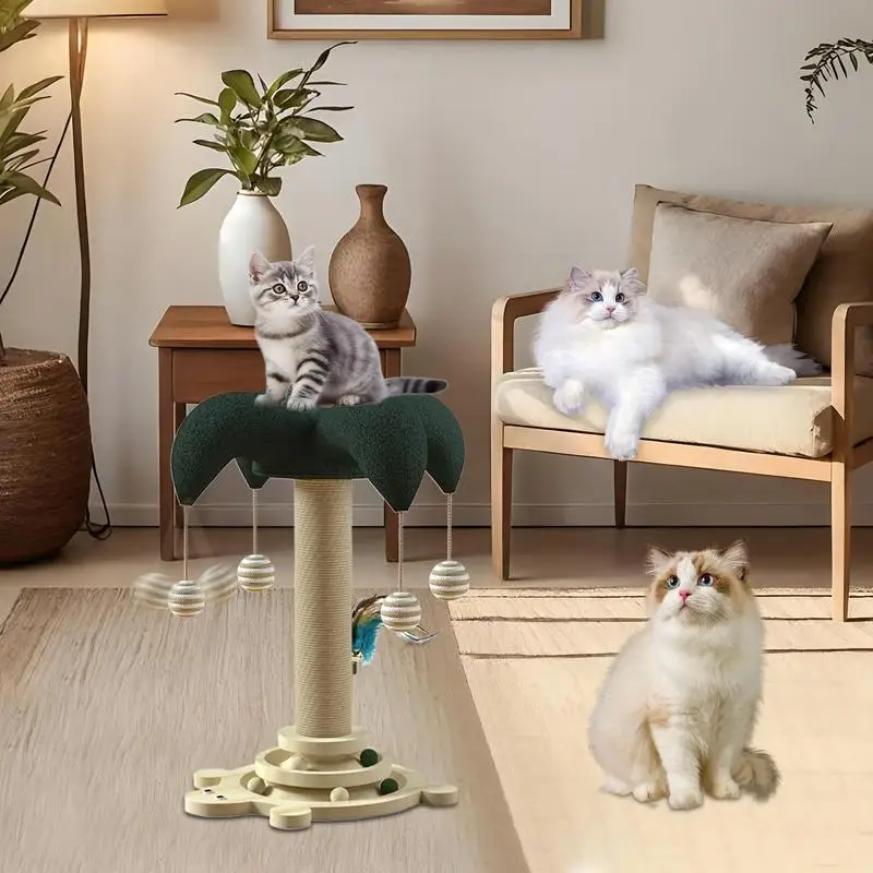 Cat Scratcher Post Sisal Kitten Scratcher Tree Built-In Rotatable Track And Rolling Ball Wear Resistant Climbing Furniture For
Cat Scratcher Post Sisal Kitten Scratcher Tree Built-In Rotatable Track And Rolling Ball Wear Resistant Climbing Furniture For