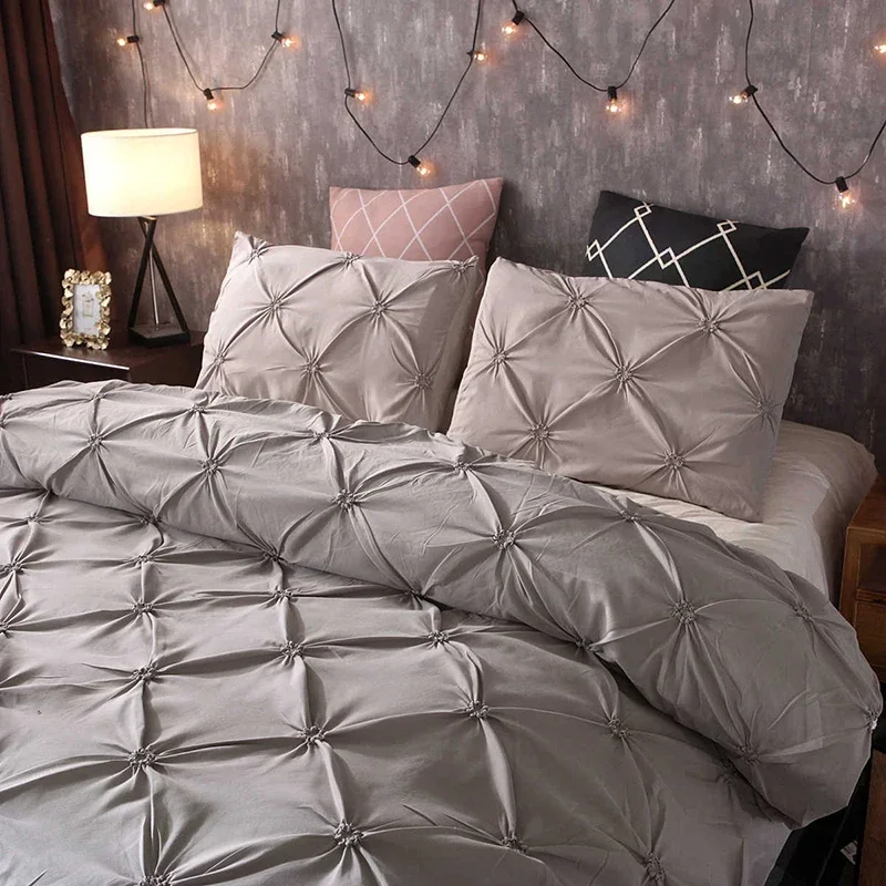 Luxury Solid Comfortable Quilt Cover Adult Bedding Bed Linens White/Gray Bed Cover Pillowcase Queen King Duvet Cover Set
Luxury Solid Comfortable Quilt Cover Adult Bedding Bed Linens White/Gray Bed Cover Pillowcase Queen King Duvet Cover Set