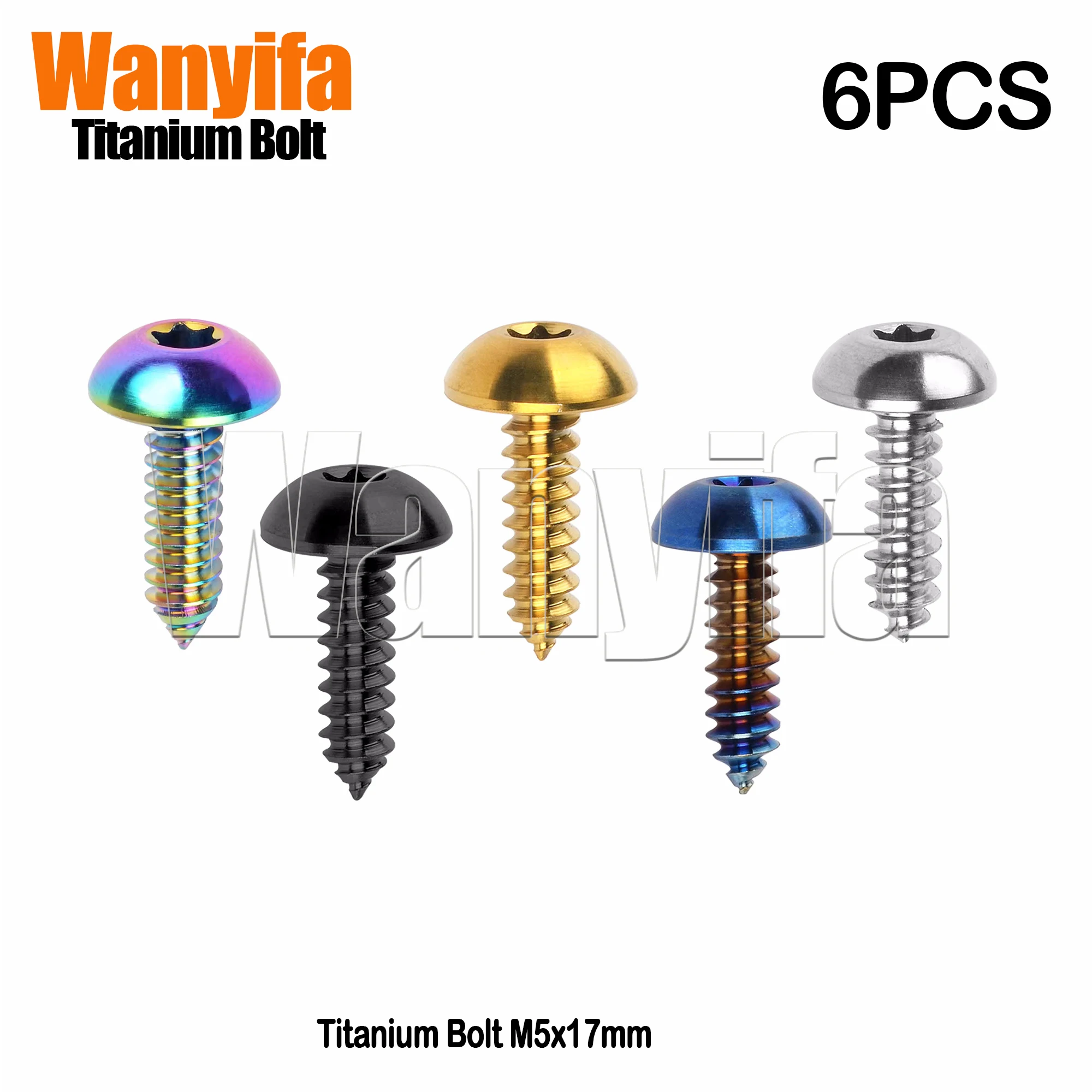 Wanyifa Titanium Bolt M5x17mm Semi-Round Head Self-Tapping Screw for MTB Road Bike Part
Wanyifa Titanium Bolt M5x17mm Semi-Round Head Self-Tapping Screw for MTB Road Bike Part