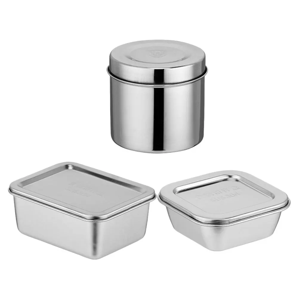 3Pcs Portable Stainless Steel Lunch Containers Leak-Proof Lid Fresh Food Storage for Camping Trips Household Use Silver
3Pcs Portable Stainless Steel Lunch Containers Leak-Proof Lid Fresh Food Storage for Camping Trips Household Use Silver