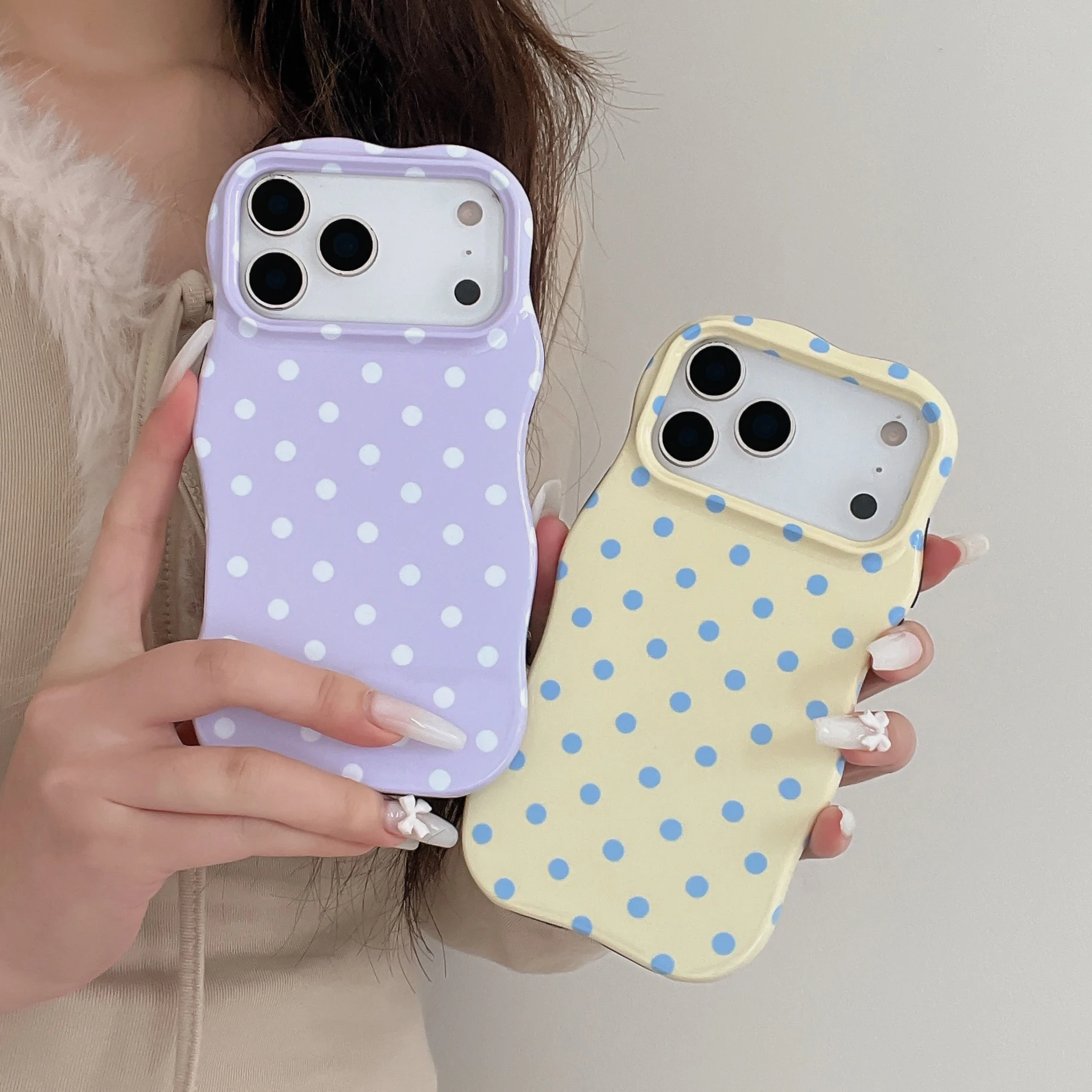 Polka Dots 2 in 1 TPU+PC Glossy Phone Case for iPhone 13 14 15 16 17 Pro Max Wave Edges Comfortable Touch Shockproof Hard Cover
Polka Dots 2 in 1 TPU+PC Glossy Phone Case for iPhone 13 14 15 16 17 Pro Max Wave Edges Comfortable Touch Shockproof Hard Cover