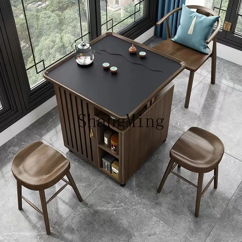CL New Chinese Style Balcony Small Apartment Small Tea Table Home Solid Wood Rock Board Mobile Wheeled Tea Table and Chair Set
CL New Chinese Style Balcony Small Apartment Small Tea Table Home Solid Wood Rock Board Mobile Wheeled Tea Table and Chair Set