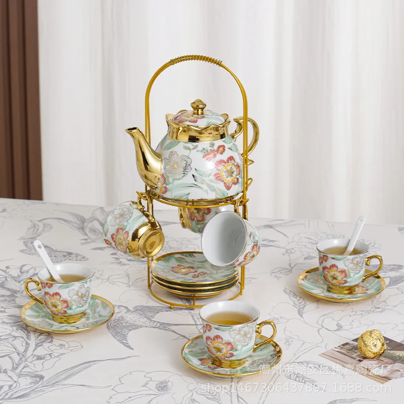 ZML ceramic coffee cup and saucer set afternoon tea gold-plated coffee set flower tea cup
ZML ceramic coffee cup and saucer set afternoon tea gold-plated coffee set flower tea cup
