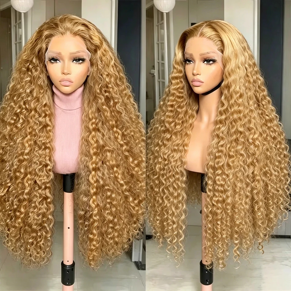 #27 Honey Blonde Deep Wave Wigs 13x6 HD Transparent Lace Frontal Human Hair Wigs 250 Density 34 Inch Deep Curly Wigs for Women
#27 Honey Blonde Deep Wave Wigs 13x6 HD Transparent Lace Frontal Human Hair Wigs 250 Density 34 Inch Deep Curly Wigs for Women