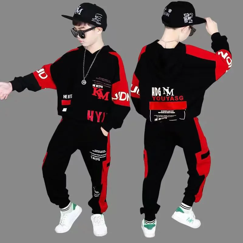 2025 Spring Autumn children Boy Clothes Teenager tracksuit letters Hooded Top Shirts Sweatshirt + Ankle-tie Pant 5 10 11 12 year
2025 Spring Autumn children Boy Clothes Teenager tracksuit letters Hooded Top Shirts Sweatshirt + Ankle-tie Pant 5 10 11 12 year