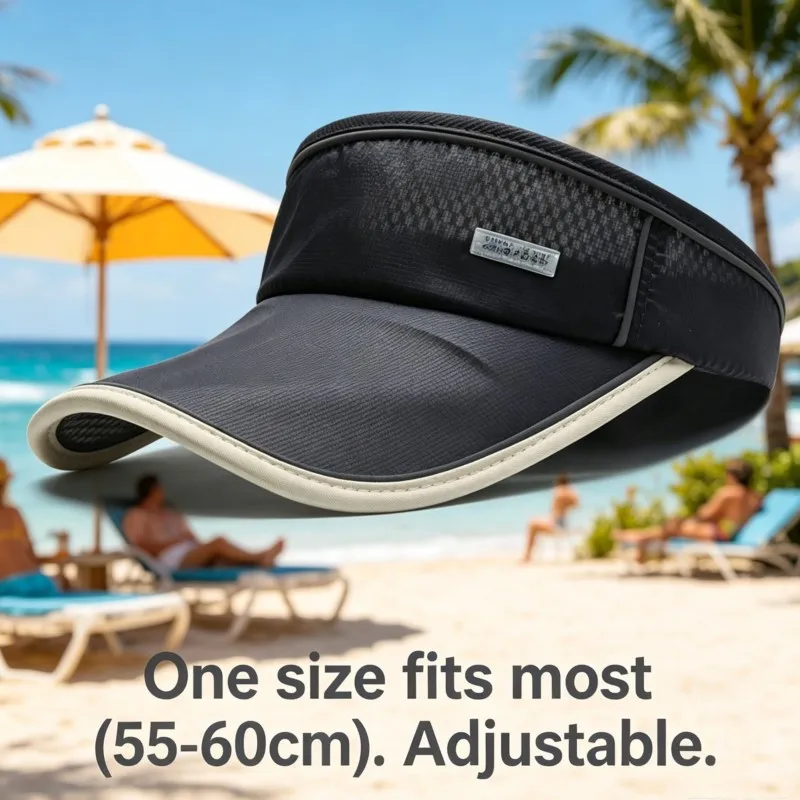 Breathable Sun Visor Hat 55-60cm Adjustable Head Wide Brim UV Block Lightweight Quick Dry For Outdoor Sports Casual Wear
Breathable Sun Visor Hat 55-60cm Adjustable Head Wide Brim UV Block Lightweight Quick Dry For Outdoor Sports Casual Wear