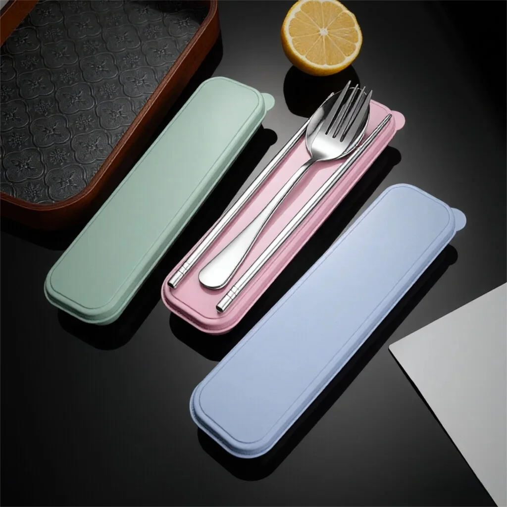 Portable Stainless Steel Cutlery Set with Case, Travel Utensils with Knife Fork Spoon Chopsticks for Camping Office
Portable Stainless Steel Cutlery Set with Case, Travel Utensils with Knife Fork Spoon Chopsticks for Camping Office