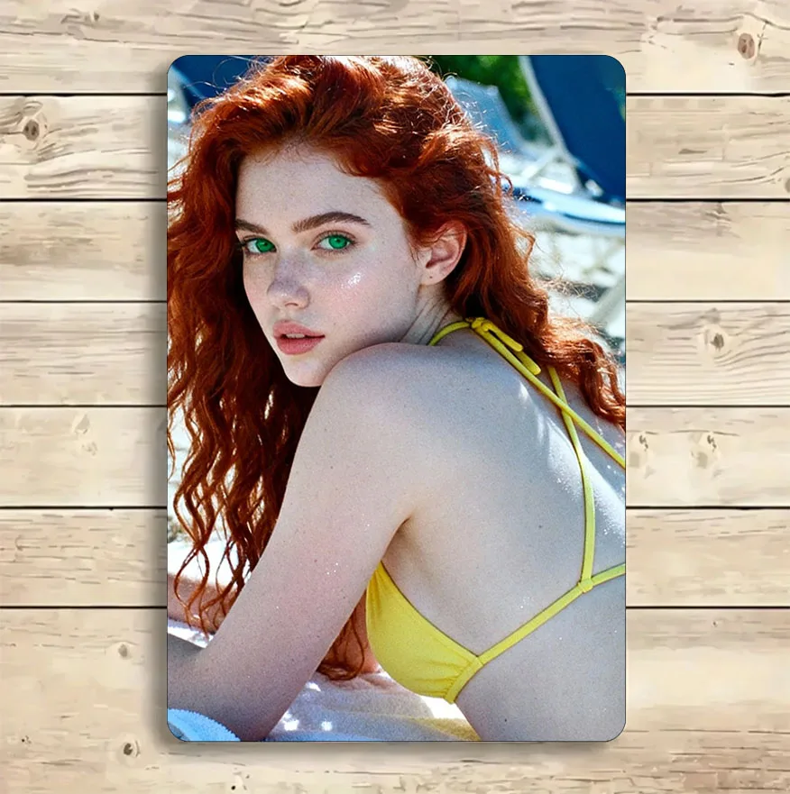 Retro Metal Wall Art Fashionable Woman Swimwear Portrait 8in*12in Decorative Painting for Living Room Bedroom
Retro Metal Wall Art Fashionable Woman Swimwear Portrait 8in*12in Decorative Painting for Living Room Bedroom